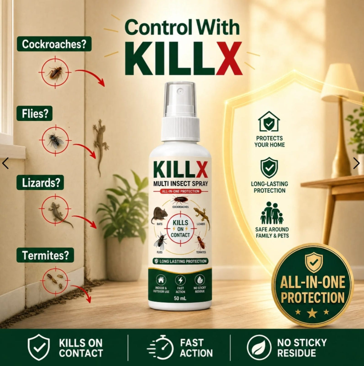 Killx Multi Insect Spray  buy 1 get 2 free